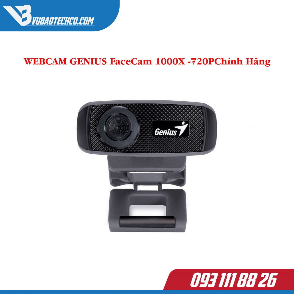 WEBCAM GENIUS FaceCam 1000X 720P Chính Hãng Vũ Bảo